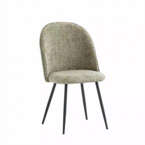 Dining chair modern fashion olive fabric cafe restaurant