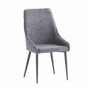 Modern comfy gray fabric restaurant dining chair