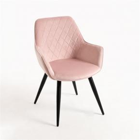 Pink leisure upholstered accent dining chair 