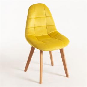 Yellow scandinavian dsw upholstered side chair