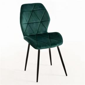 Green velor dining chair