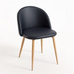 Mid back leather dining cafe chair