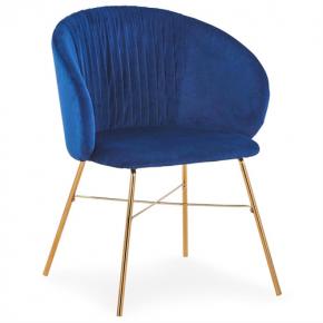 Scandinavian armchair navy blue velvet luxury