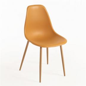 Muddy color DSW style side chair metal leg