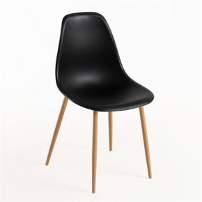 Black DSW style side chair metal leg