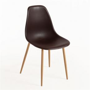 Dark Brown DSW style side chair metal leg