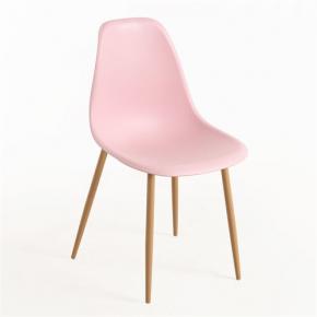 Pink DSW style side chair metal leg