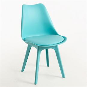 Full pp tulip dining chair light green leather cushion
