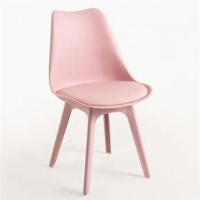 Full pp tulip dining chair pink leather cushion